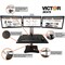 Victor Technology Standing Desk, 3-Monitor Cap, 28"x23"x20-52-1/2", BK/AL VCTDC475 - alternate 4